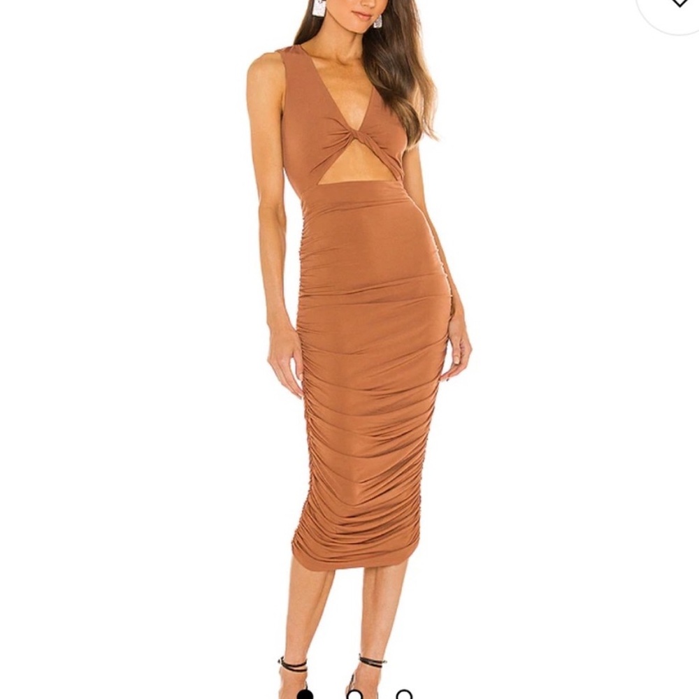 Michael Costello x REVOLVE April Midi Dress in Terra Cotta size medium NWT